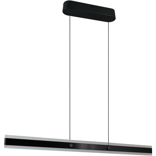 LED-Hängelampe Arcola, schwarz, Länge 115 cm, CCT, 2-flg.