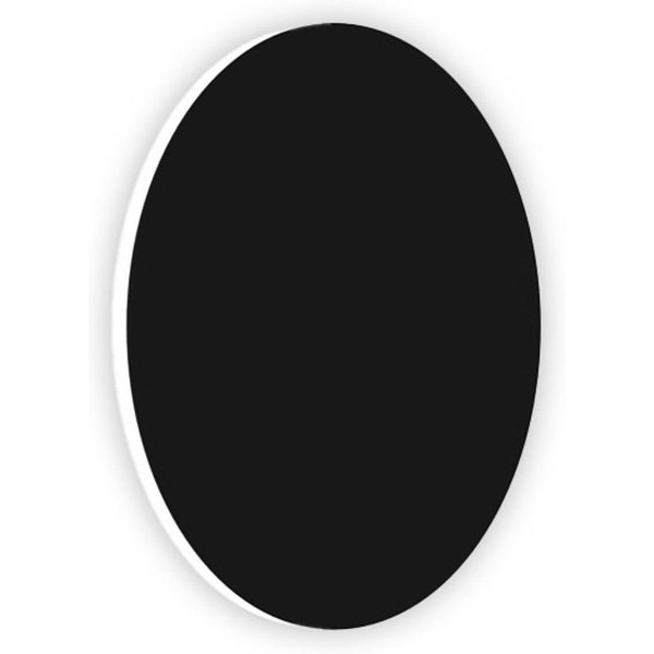 Egger DLS Wandleuchte Orbit, schwarz, Ø 25 cm, Alu, 2.700 K
