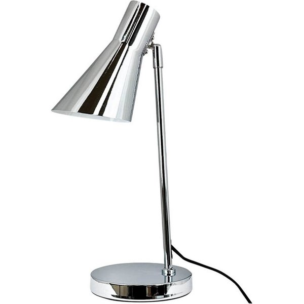 Dyberg Larsen Tischlampe DL12, chrom, Höhe 44,5 cm, Metall