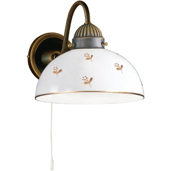 KOLARZ Wandlampe Nonna Ø 20 cm, Blume goldfarben, Rand glatt