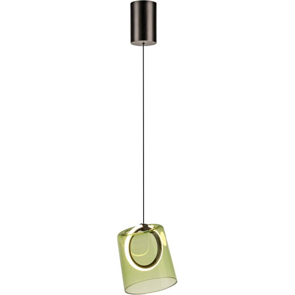 Paul Neuhaus LED-Pendellampe Zula, grün, Ø 15 cm, Glas