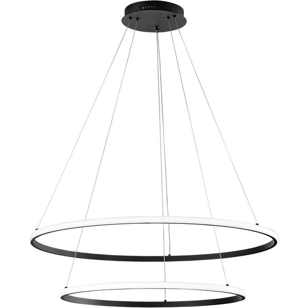 LED-Pendellampe Axis, Ø 80/60 cm, schwarz, Metall, CCT