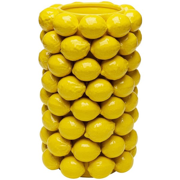 KARE Vase Lemon Juice, Höhe 43 cm, Ø 26 cm, Porzellan, gelb