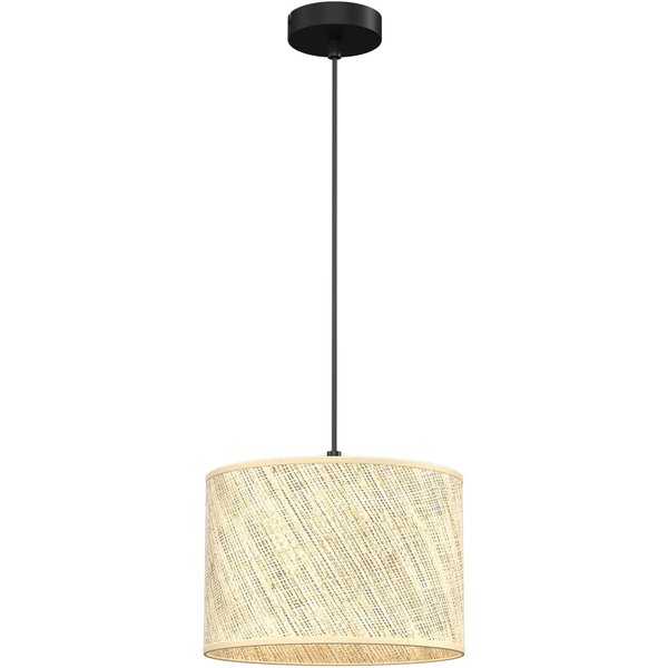 Hängeleuchte Jovin, Rattanschirm, Ø 25 cm