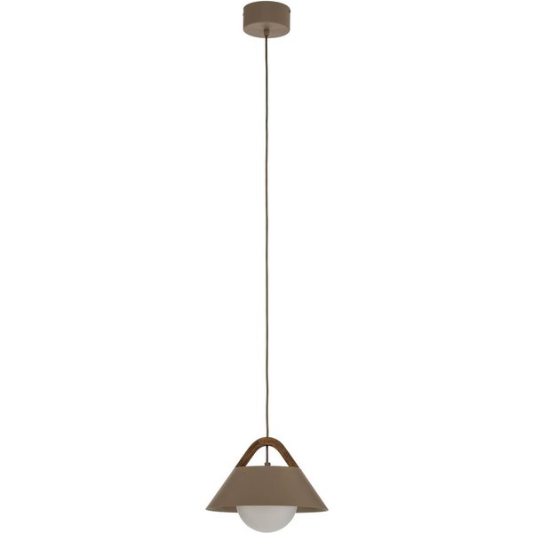 Hängeleuchte Funda, beige, Ø 30 cm, 1-flammig, Metall/Glas