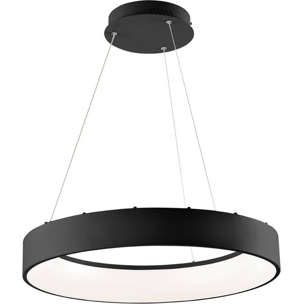 LED-Pendellampe Noah, schwarz, Ø 60 cm, Metall, CCT