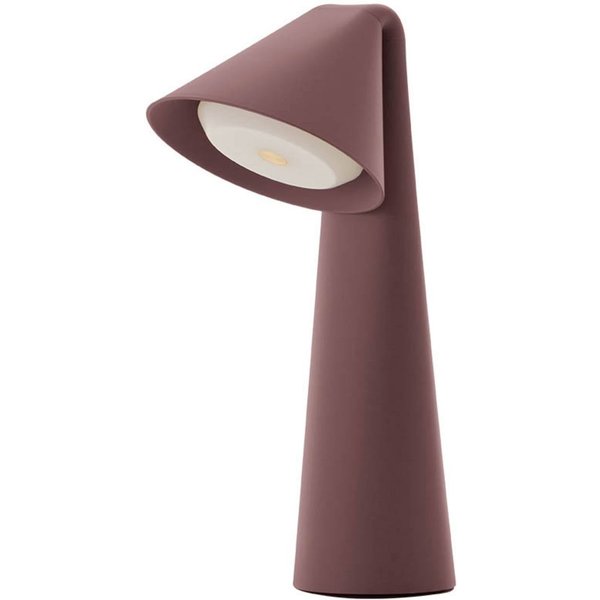 FRANDSEN LED-Akku-Tischlampe Ami, braun, 32 cm, dimmbar