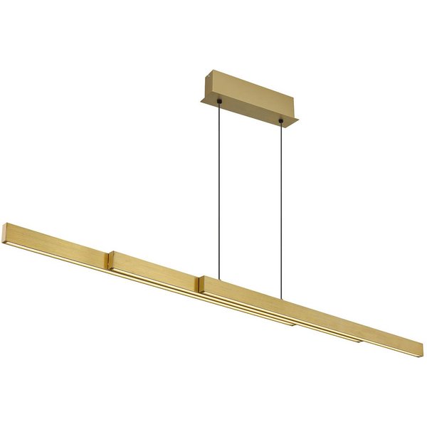 LED-Hängelampe Ethan, messingfarben, 150 cm, ausziehbar