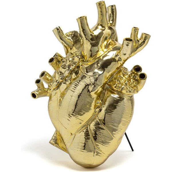SELETTI Vase Love in Bloom Giant, gold, H 60 cm, Fiberglas