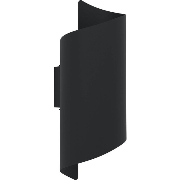 LED-Außenwandlampe Montarello, schwarz, Höhe 27 cm, Metall