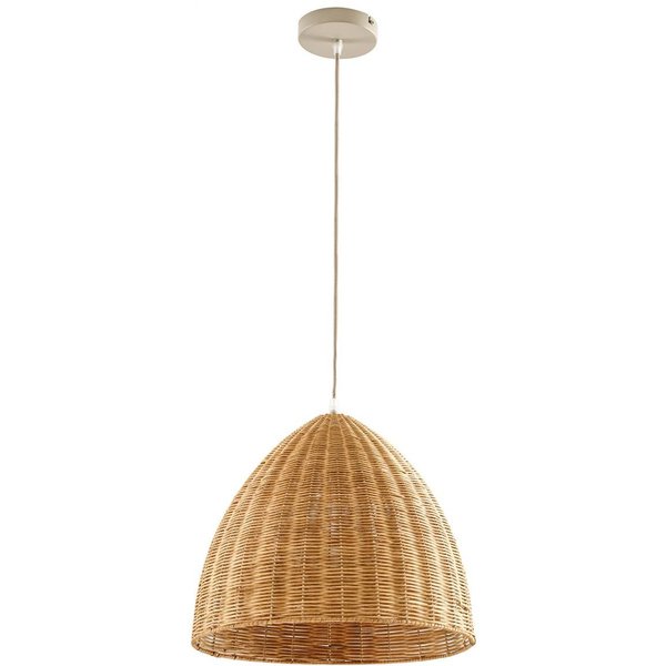 Lindby Hängeleuchte Laverne, Ø 40 cm, Rattan, E27