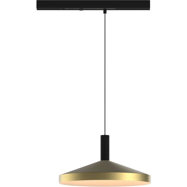 LED-Schienenpendel LORA III, messing Ø 36 cm 40° CCT 3-Phase