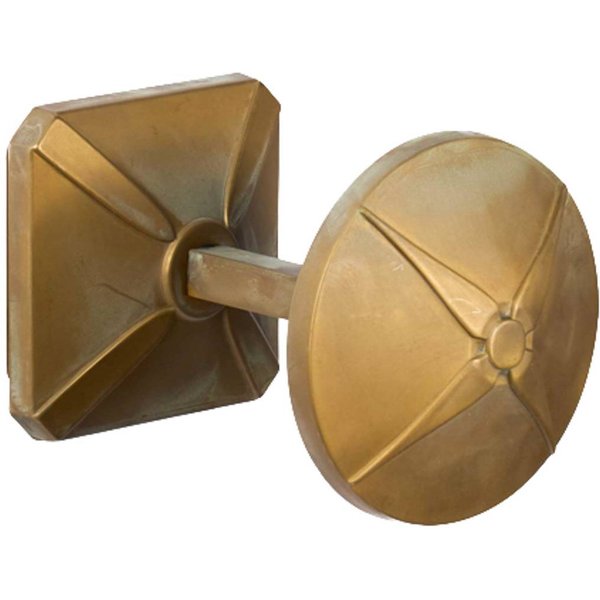LED-Wandlampe Aura Disk Ausladung 12,5 cm messing antik IP65