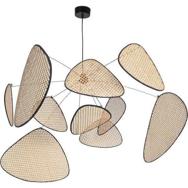 MARKET SET Hängeleuchte Screen XL, 60 cm, natur, Rattan