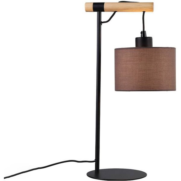 Tischlampe Rika, Höhe 46 cm, grau/schwarz, Stoff/Metall