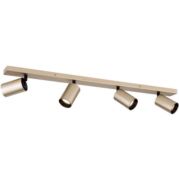 Strahler Sean, 4-flg., goldfarben, Metall, schwenkbar