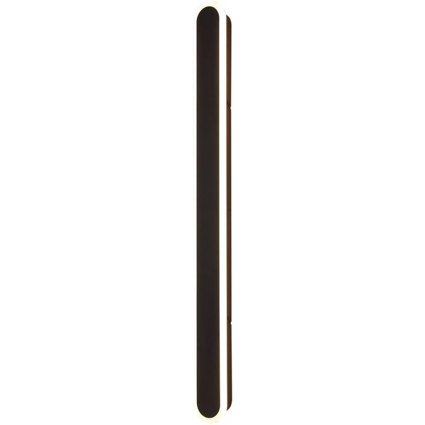 LED-Außenwandleuchte Bordo Oval Höhe 90 cm schwarz Aluminium