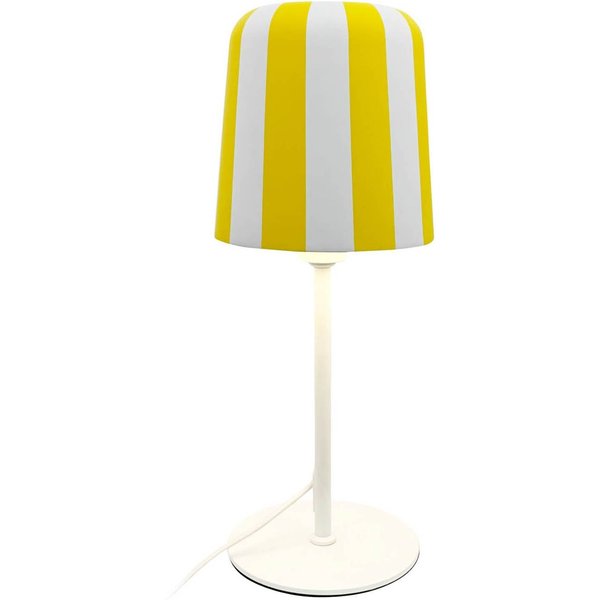 Dyberg Larsen Tischlampe Gry, gelb/weiß, Höhe 49,5 cm