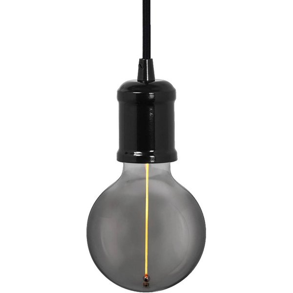OSRAM Hängelampe VINTAGE 1906 BOBBIN, schwarz Metall Ø 10 cm