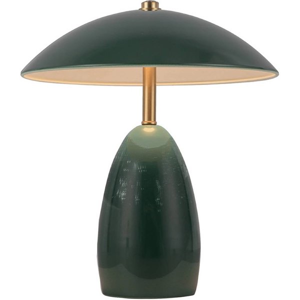 LED-Akku-Tischlampe Poppy, grün, Höhe 27 cm, Metall, dimmbar