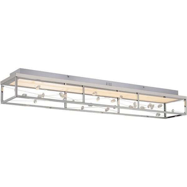 LED-Deckenlampe SKINA, chrom, 112 cm, CCT, dim Fernbedienung