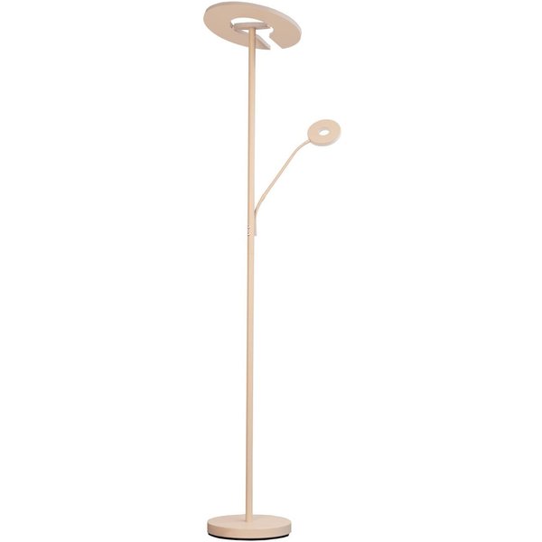 LED-Stehleuchte Dent, sandfarben, 180 cm, Metall, CCT 2-flg.
