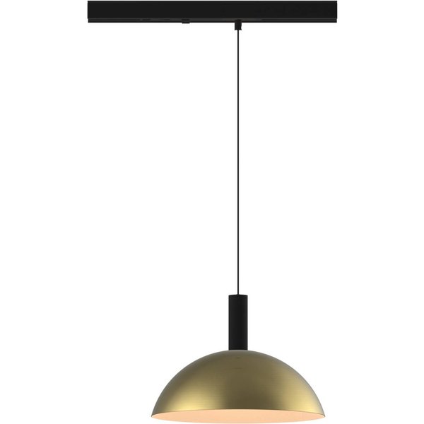 LED-Schienenpendel LORA II, messing, Ø 24 cm 40° CCT 3-Phase