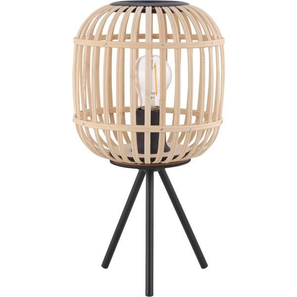 Tischleuchte Bordesley mit Holzschirm