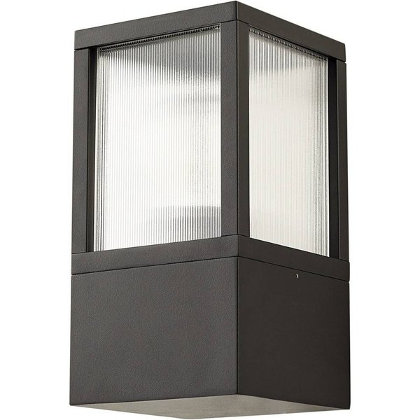 Lucande Außenwandlampe Klemens, schwarz,Metall, IP54, Riffle