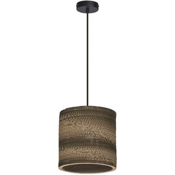 OSRAM Hängelampe CYLINDER, 1-flg., braun, Ø 25 cm, Wellpappe