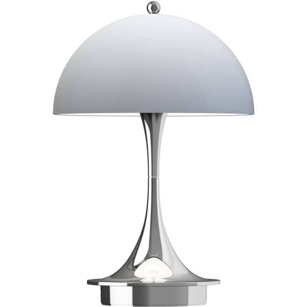 Louis Poulsen Panthella PORTABLE 160 V3, opal chrom/blaugrau