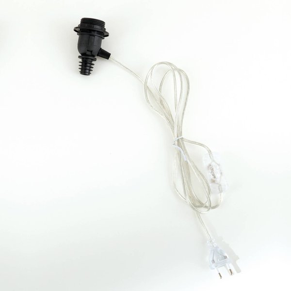 E27-Lampenfassung BOTTLE, Kabel transparent, Länge 200 cm