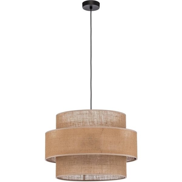 Hängeleuchte Calisto, Jute, naturbraun, 3-flammig, Ø 50 cm