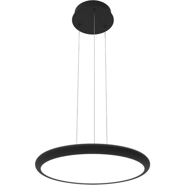 LED-Hängelampe Benett, schwarz, Ø 50 cm, Metall/Acryl