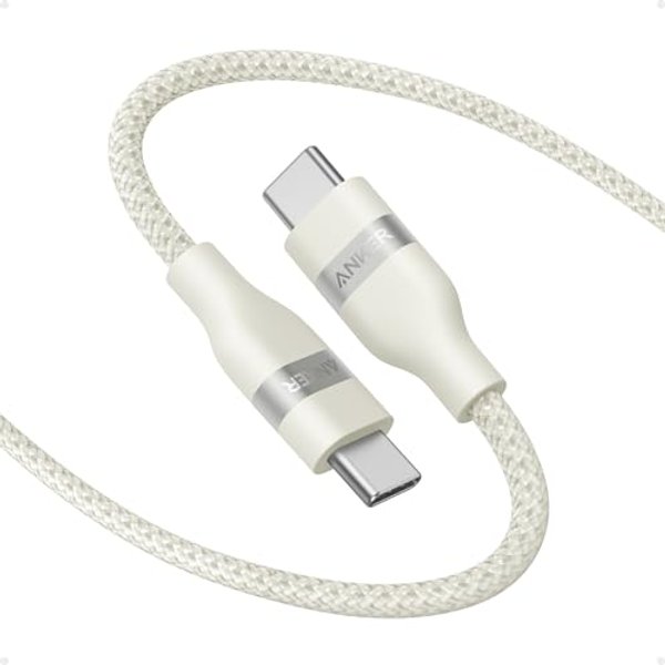 Anker Nano USB C to USB C Cable, 240W Fast Charging Cable (White, 1.8m)