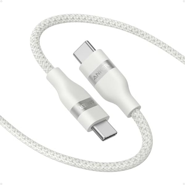 Anker Nano USB C to USB C Cable, 240W Fast Charging Cable (White, 0.9m)