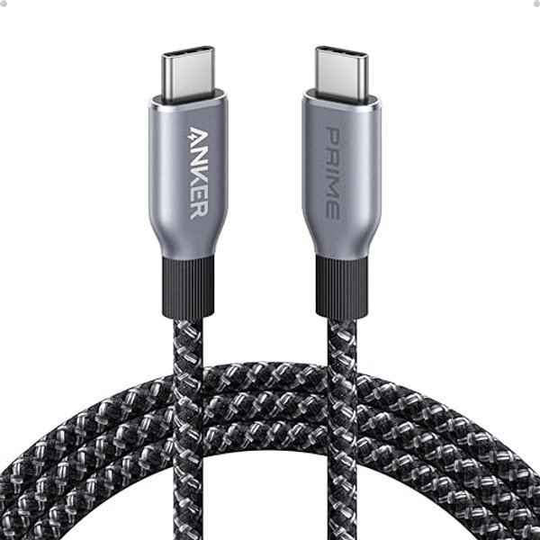 Anker Prime USB C to USB C Cable, 240W Fast Charging Cord, Upcycled-Braided Nylon with 100-Year Bend Durability for iPhone 17 Series, MacBook, Galaxy