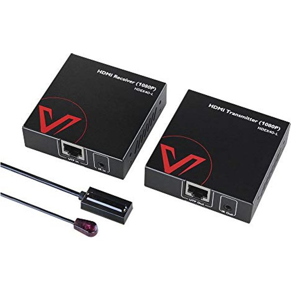 AV Access HDMI Extender,Balun HDMI Over Single Cat5e/6a/7 Up to164ft (50m), FullHD 1080p@60Hz with IR,Uncompressed Transmission Over EthernetSupports