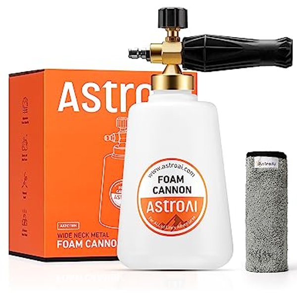 AstroAI Metal Neck Foam Cannon, 1.5L Bottle 1/4