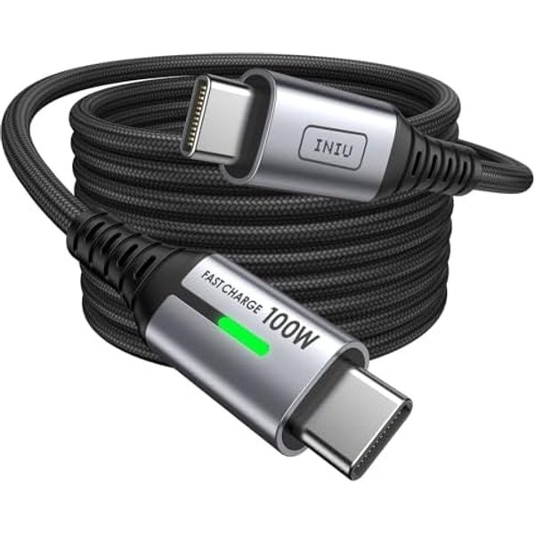 INIU USB C Cable, 2m 100W Fast Charging USB C to USB C Cable