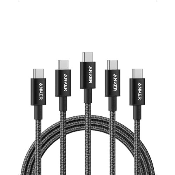 Anker USB C to USB C Cable, Type-C Charging Cord Fast Charge(6FT/1.8m*5,100W), for iPhone 17 Series, MacBook and More(Black)