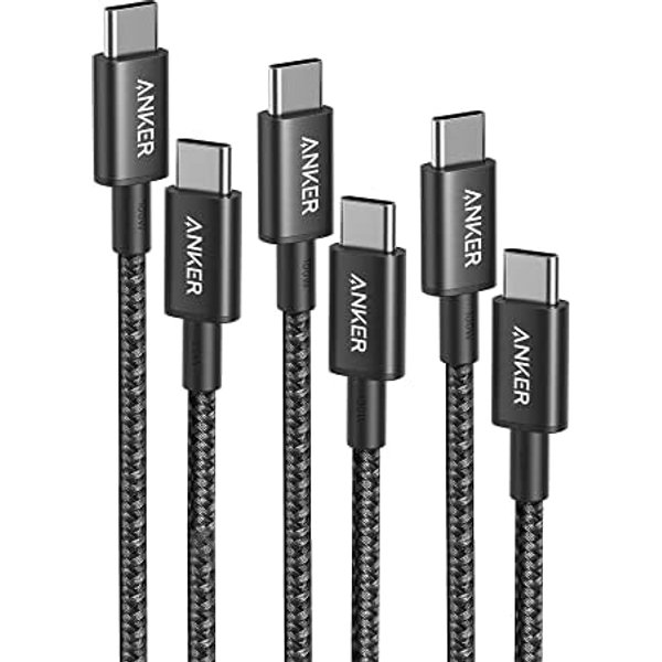 Anker USB C to USB C Cable, Type-C Charging Cord Fast Charge(1m+1.8m+3m,100W), for iPhone 17 Series, MacBook and More(Black)