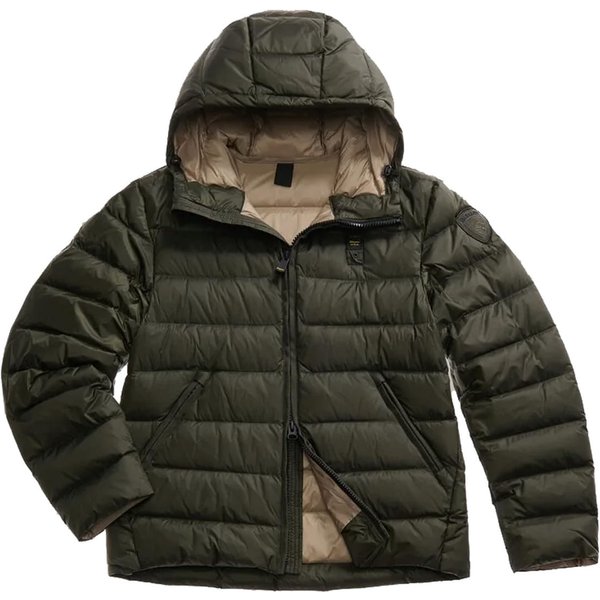 Uomo Blauer Piumino Con Cappuccio Acton