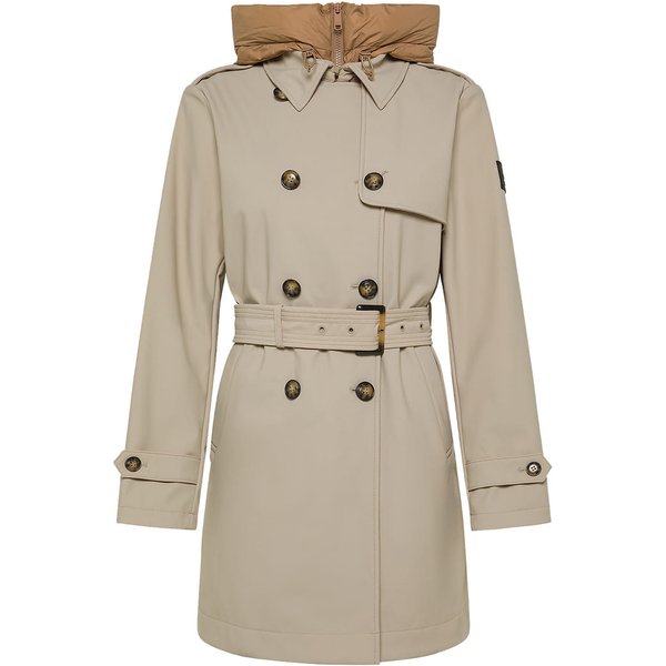 Donna Dekker Trench Con Cappuccio E Pettorina Staccabile Grecale Donna