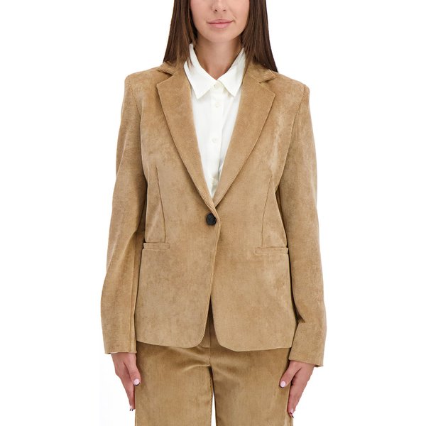 Donna Emme Marella Blazer 1 Bottone In Velluto Coste Stretch Donna