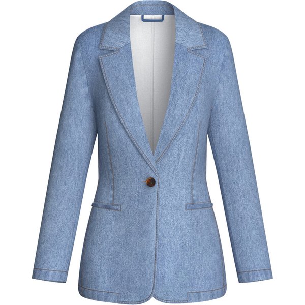 Donna Emme Marella Blazer In Denim Donna