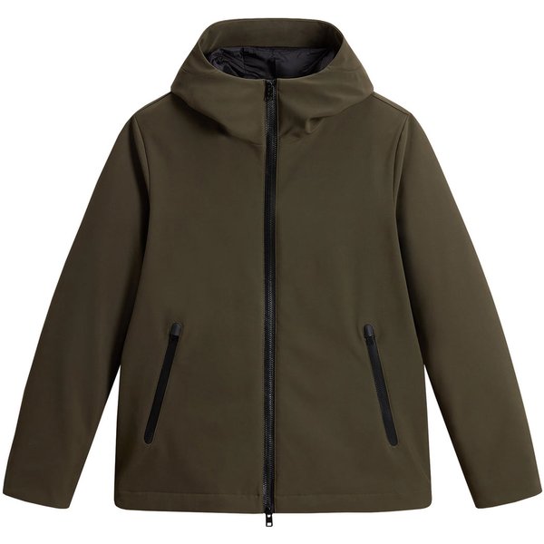 Uomo Woolrich Giacca Con Cappuccio Soft Shell Pacific
