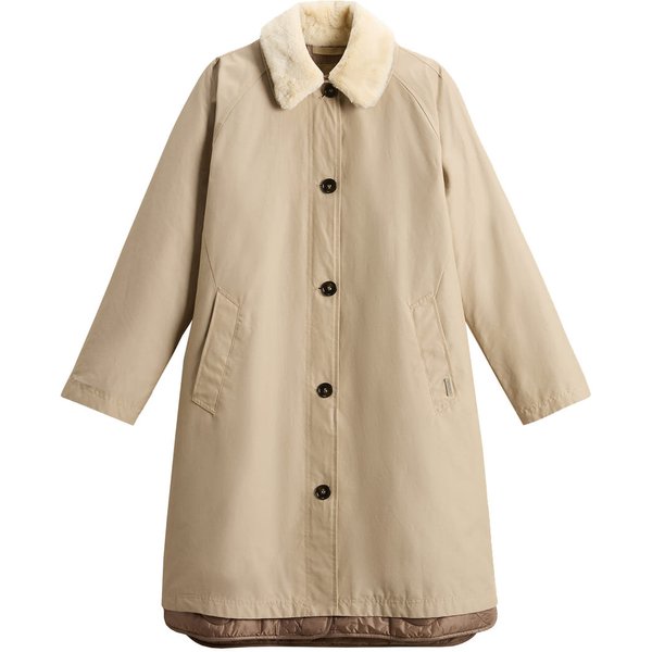 Donna Woolrich Cappotto 3 In 1 In Ramar Cloth Donna