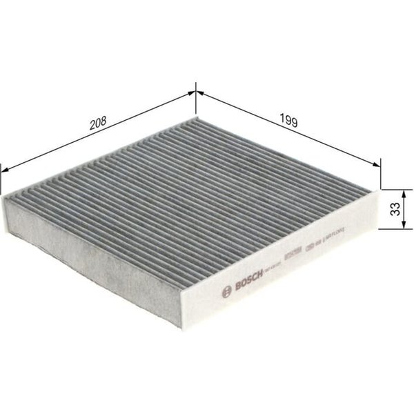 Bosch Aktivkohle-Innenraumfilter 1987435031 Dacia Lada Nissan Renault-image
