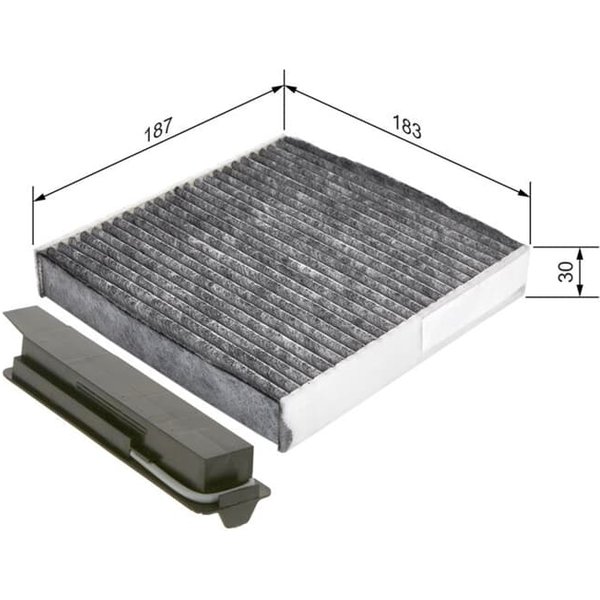 Bosch Aktivkohle-Innenraumfilter Dacia Lada Nissan Renault-image